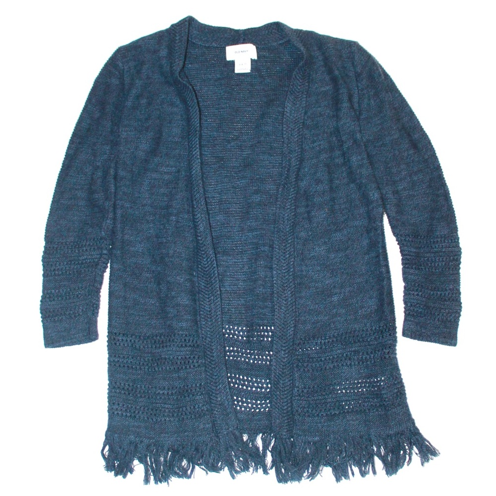 Old Navy Girls Open-Front Fringe Cardigan